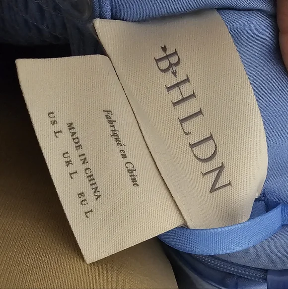 BHLDN Anthropologie NWT Sweatheart Crepe Midi Sky Blue Dress Sz L - Picture 12 of 13